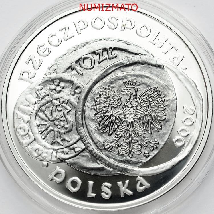 10 zł 2000 r. - 1000-lecie zjazdu w Gnieźnie, Gniezno
