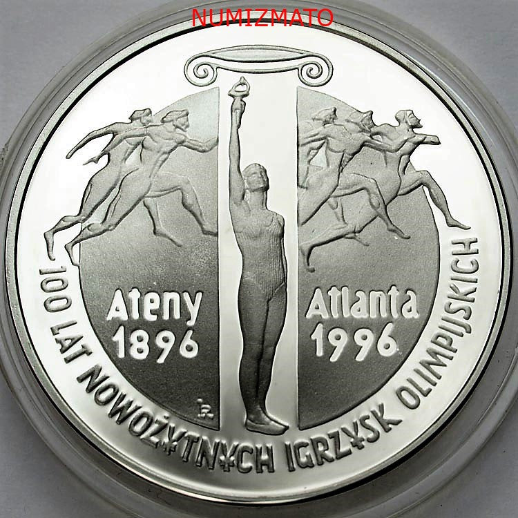 10 zł 1995 r. - 100 lat nowożytnych Igrzysk Olimpijskich 1896-1996