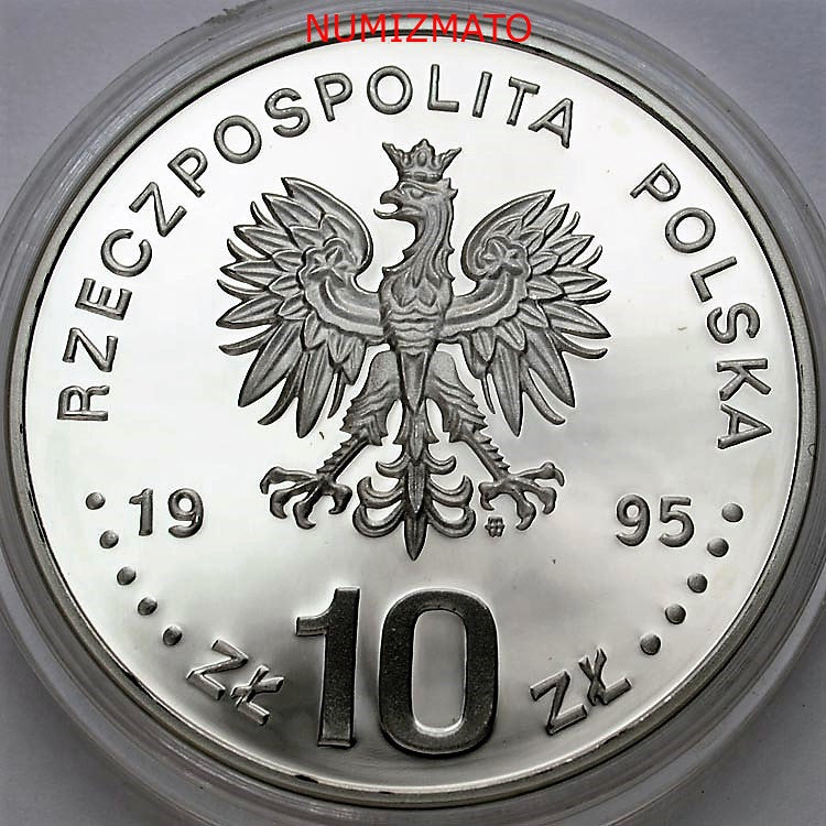 10 zł 1995 r. - 100 lat nowożytnych Igrzysk Olimpijskich 1896-1996