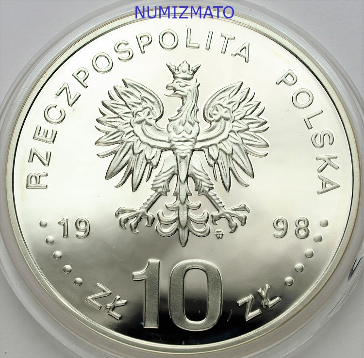 10 zł 1998 r. - 50. rocznica przyjęcia przez ONZ Powszechnej Deklaracji Praw Człowieka