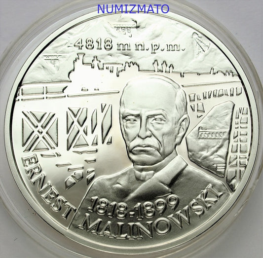 10 zł 1999 r. - Ernest Malinowski - Polscy Podróżnicy i Badacze