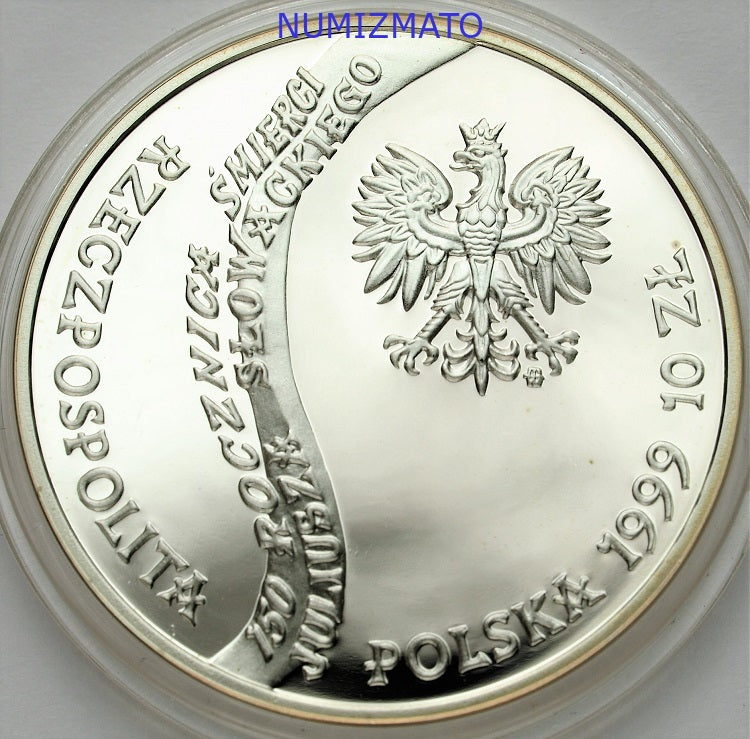 10 zł 1999 r. - Juliusz Słowacki - 150. rocznica śmierci