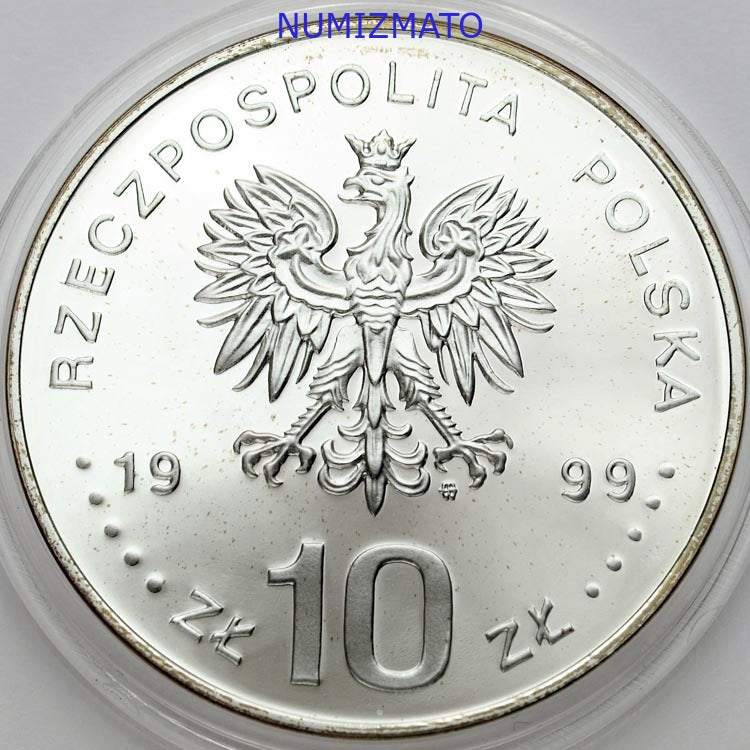 10 zł 1999 r. - Władysław IV Waza - POPIERSIE - Poczet Królów i Książąt Polskich