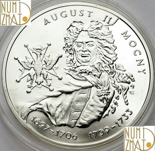 10 zł 2002 r. - August II Mocny - POPIERSIE - Poczet Królów i Książąt Polskich