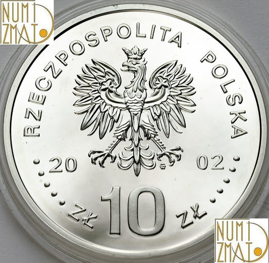 10 zł 2002 r. - August II Mocny - POPIERSIE - Poczet Królów i Książąt Polskich