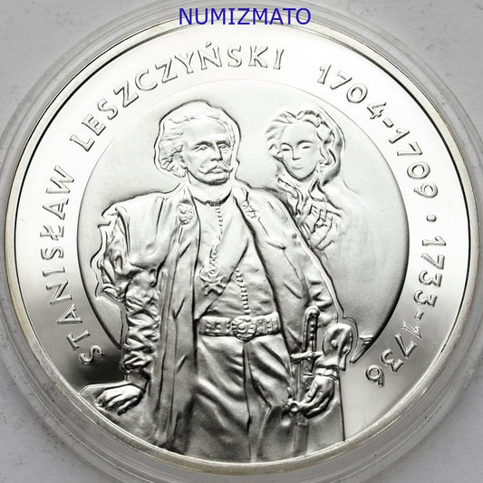 10 zł 2003 r. - PÓŁPOSTAĆ - Stanisław Leszczyński - Poczet królów i książąt polskich