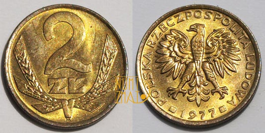 2 zł 1977 r. dwa złote