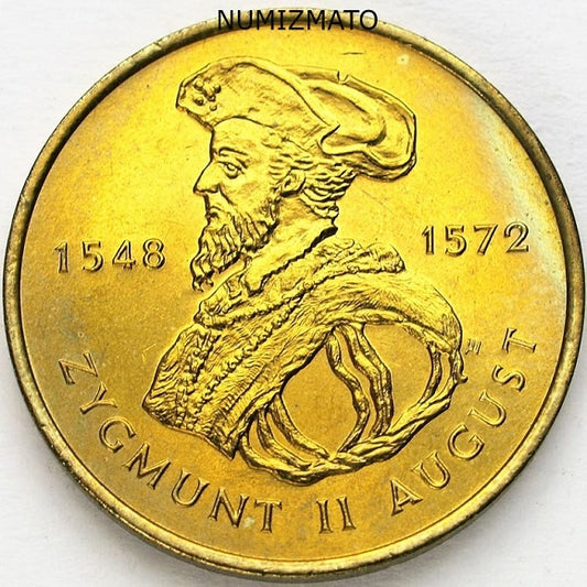 2 zł 1996 r. - Zygmunt II August, dwa złote NG