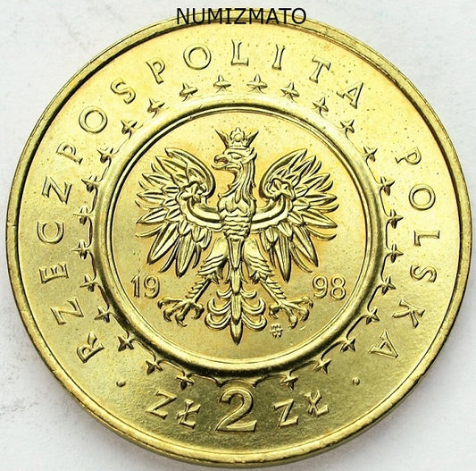2 zł 1998 r. - Zamek w Kórniku - Zamki i Pałace w Polsce, dwa złote NG