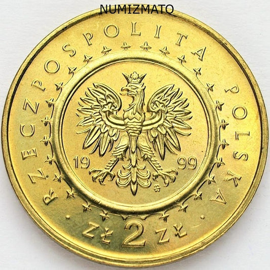 2 zł 1999 r. - Radzyń Podlaski - Pałac Potockich w Radzyniu Podlaskim - Zamki i Pałace w Polsce, dwa złote NG