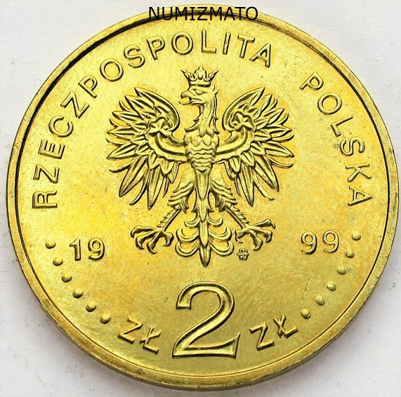 2 zł 1999 r. - NATO - Wstąpienie Polski do NATO - Polska droga do wolności, dwa złote NG