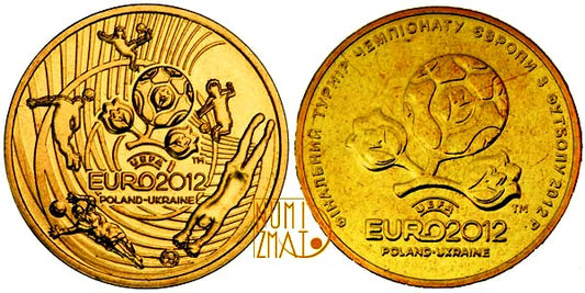 Zestaw 2 złote + 1 hrywna - EURO 2012 - Mistrzostwa Europy w Piłce Nożnej, dwa złote NG