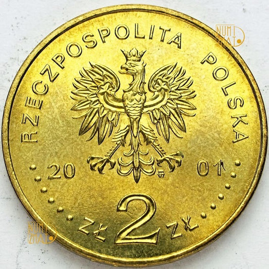 2 zł 2001 r. - Jan III Sobieski - Poczet królów i książąt polskich, dwa złote NG