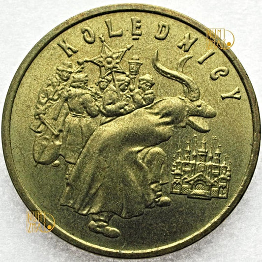 2 zł 2001 r. - Kolędnicy - Polski rok obrzędowy, dwa złote NG