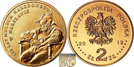 2 zł 2012 r. - 150-lecie Muzeum Narodowego w Warszawie, dwa złote NG