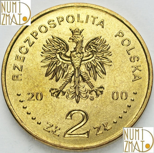 2 zł 2000 r. - 20-lecie NSZZ Solidarność - Polska droga do wolności, dwa złote NG