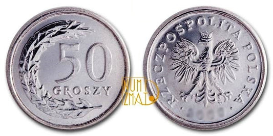 50 gr 1992 r. pięćdziesiąt groszy