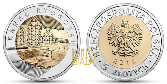 5 zł 2015 r. - Kanał Bydgoski - Odkryj Polskę (3), pięć złotych