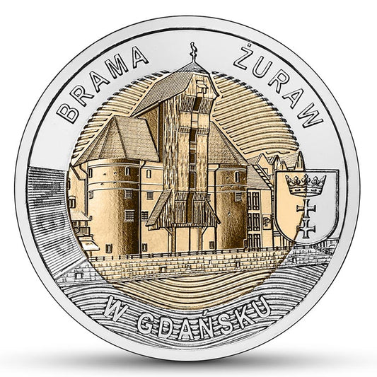 5 zł 2021 r. - Brama Żuraw w Gdańsku - Odkryj Polskę (12)