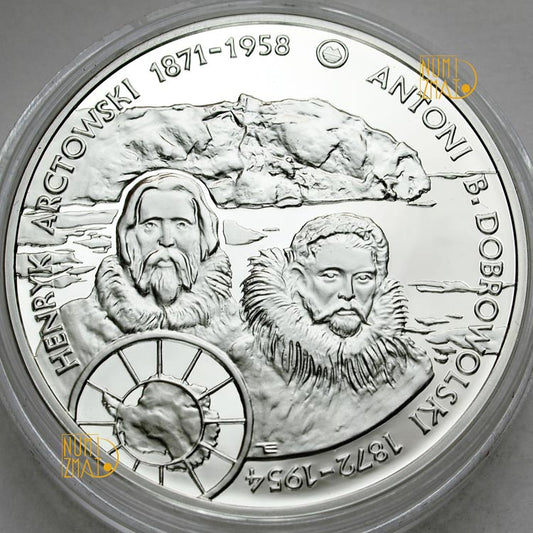 10 zł 2007 r. - Henryk Arctowski i Antoni B. Dobrowolski - Polscy podróżnicy i badacze