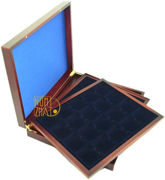 Potrójna kaseta na monety w holderach, kapslach Quadrum - Leuchtturm