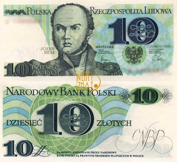 1. Banknot 10 zł 1982 SERIA LOSOWA, BEM dziesięć złotych UNC